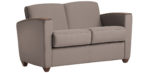 Loveseat, with Arcing Arm and Wood Cap