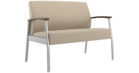 Canton Loveseat, Metal Frame, Continuous Seat