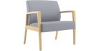 Monroe Chair, Wide, Wood Arm, Bariatric