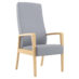 Monroe Flex Back Chair, Wood Arm, High Back