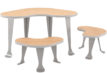 Sprout Stools and Children's Table, 32" W