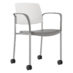 Upland Arm Chair, Poly Seat, Plastic Back, Casters