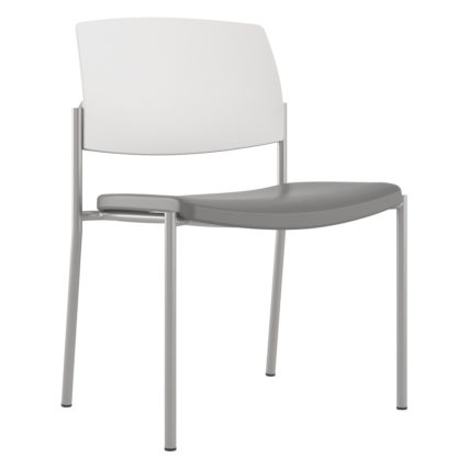 Upland Side Chair, Wide, Poly Seat, Plastic Back