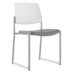 Side Chair, Poly Seat, Plastic Back, Sled Base