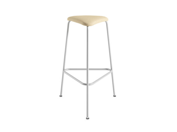 Pose Bar Stool, shown with Silver Frame