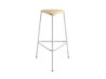 Pose Bar Stool, shown with Silver Frame