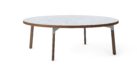 224484816RD Round Coffee Table, Wood Leg