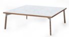 224484816SQ Square Coffee Table, Wood Leg